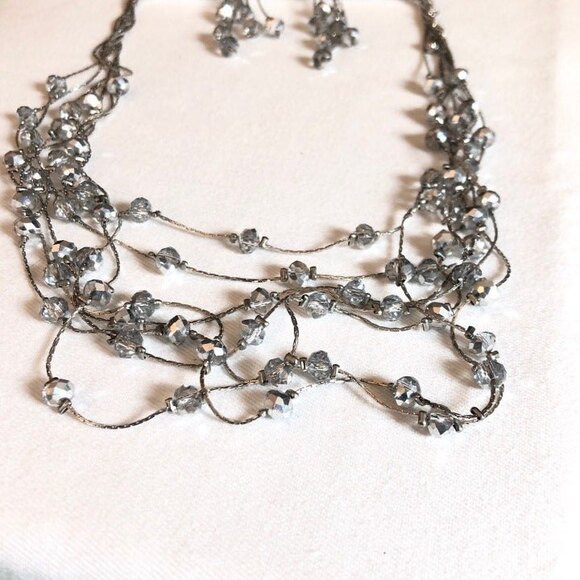 Time & Tru Layered Necklace & Earring Set NWT - Picture 4 of 8